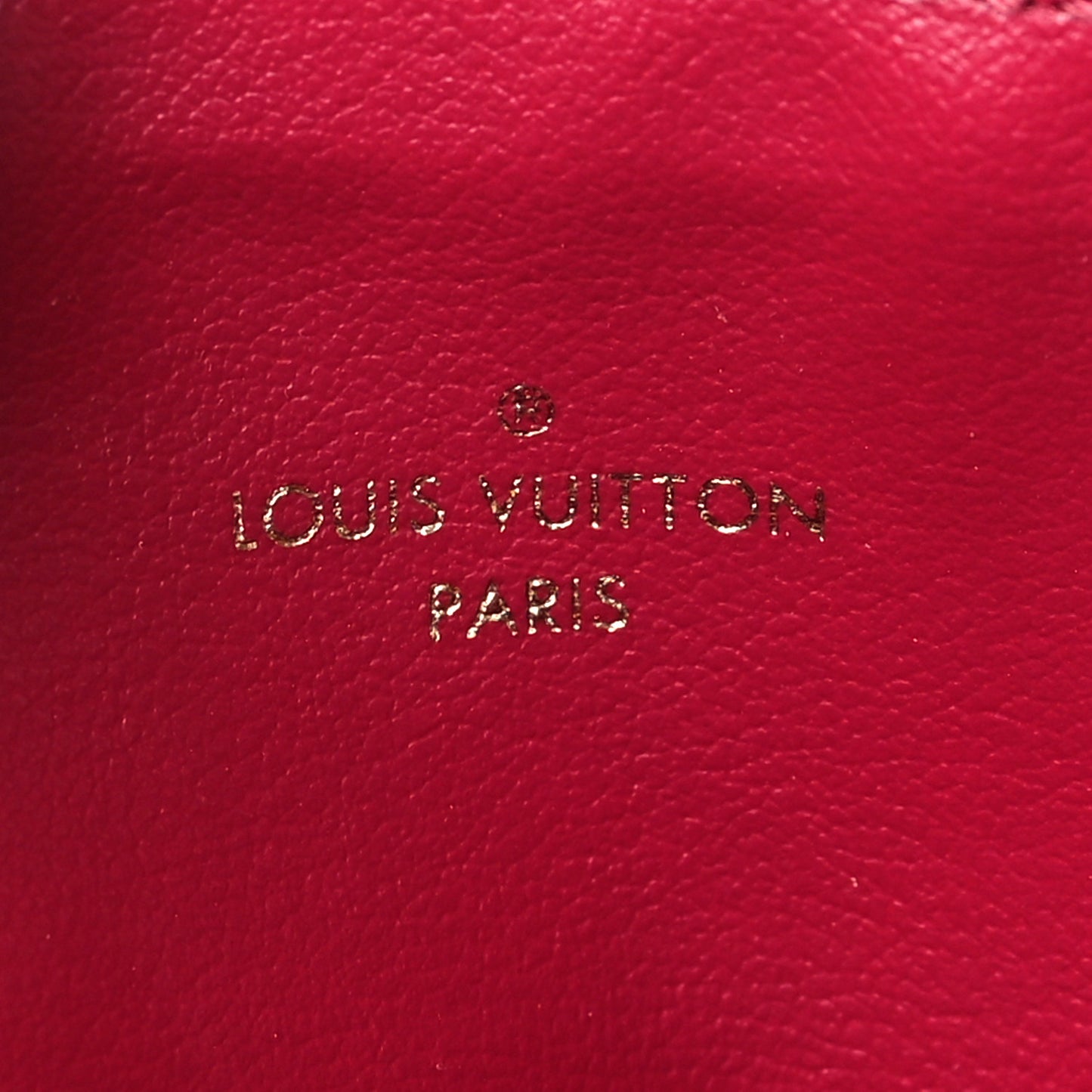 Monogram Felicie Chain Wallet Zippered Insert Fuchsia