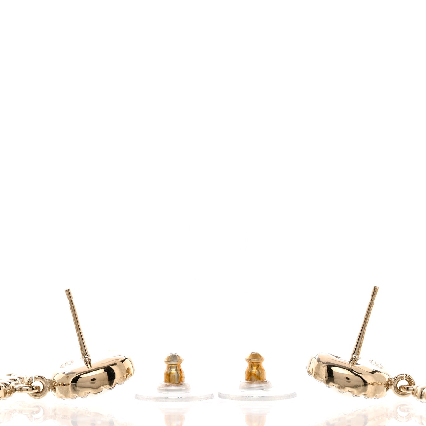 Crystal Pearl Bow-tiful CC Drop Earrings Gold