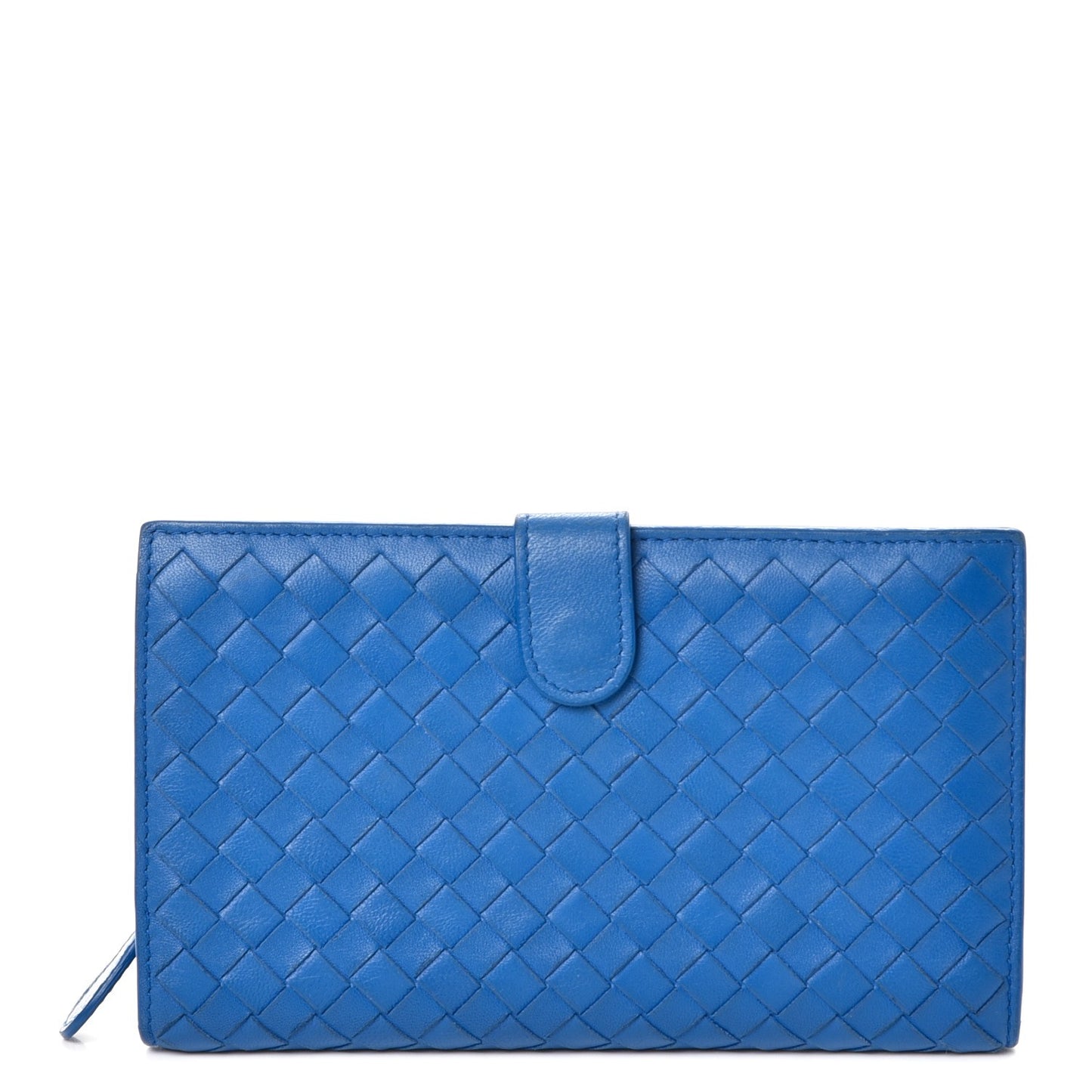 Nappa Intrecciato Continental Wallet Blue