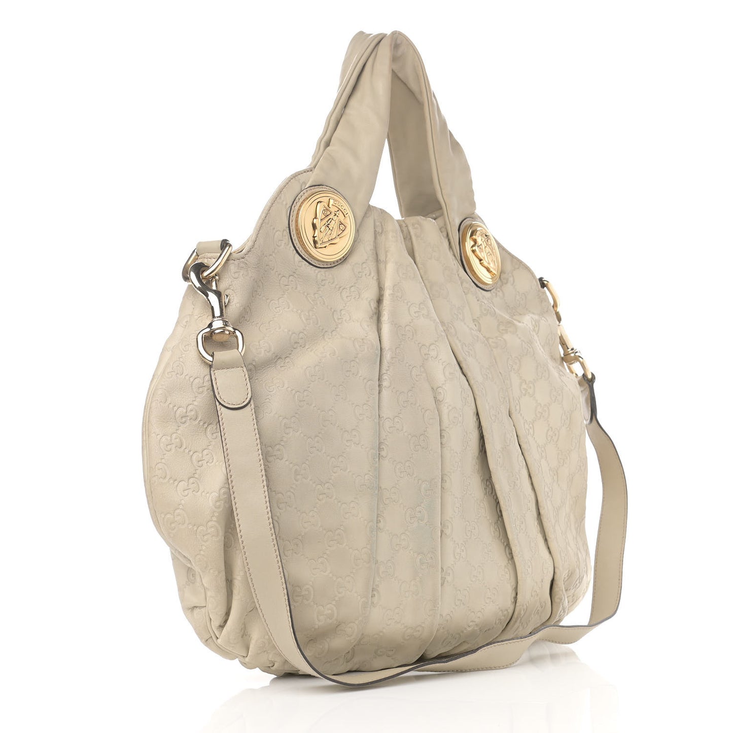 Guccissima Medium Hysteria Top Handle Bag Off White