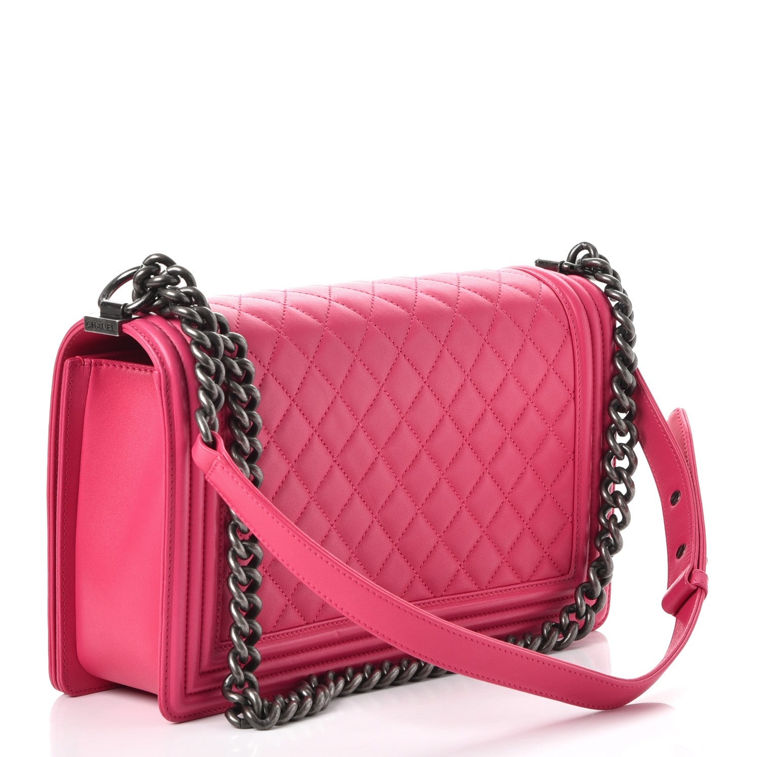 Chanel Lambskin Quilted New Medium Boy Flap Pink 4 of 8