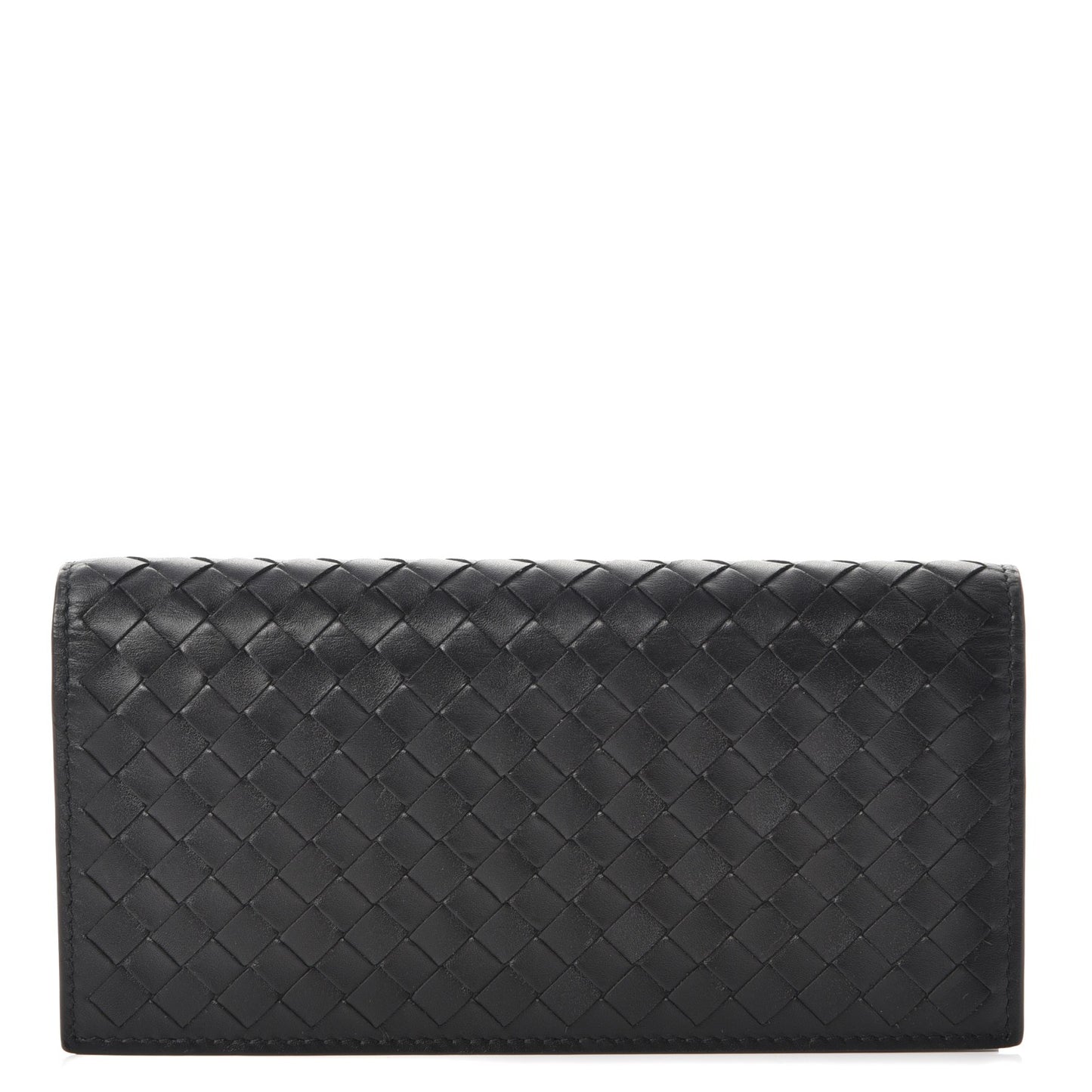 Nappa Intrecciato Flap Wallet Nero Black