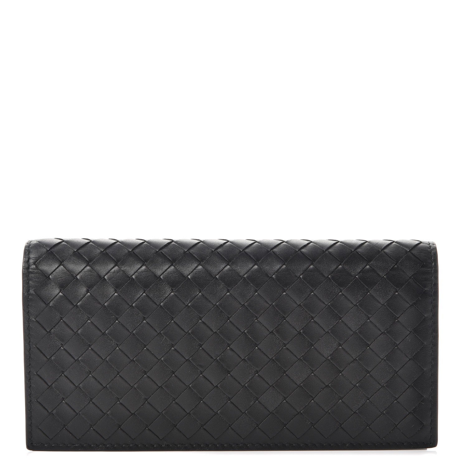 Bottega Veneta Nappa Intrecciato Flap Wallet Nero Black 1 of 10