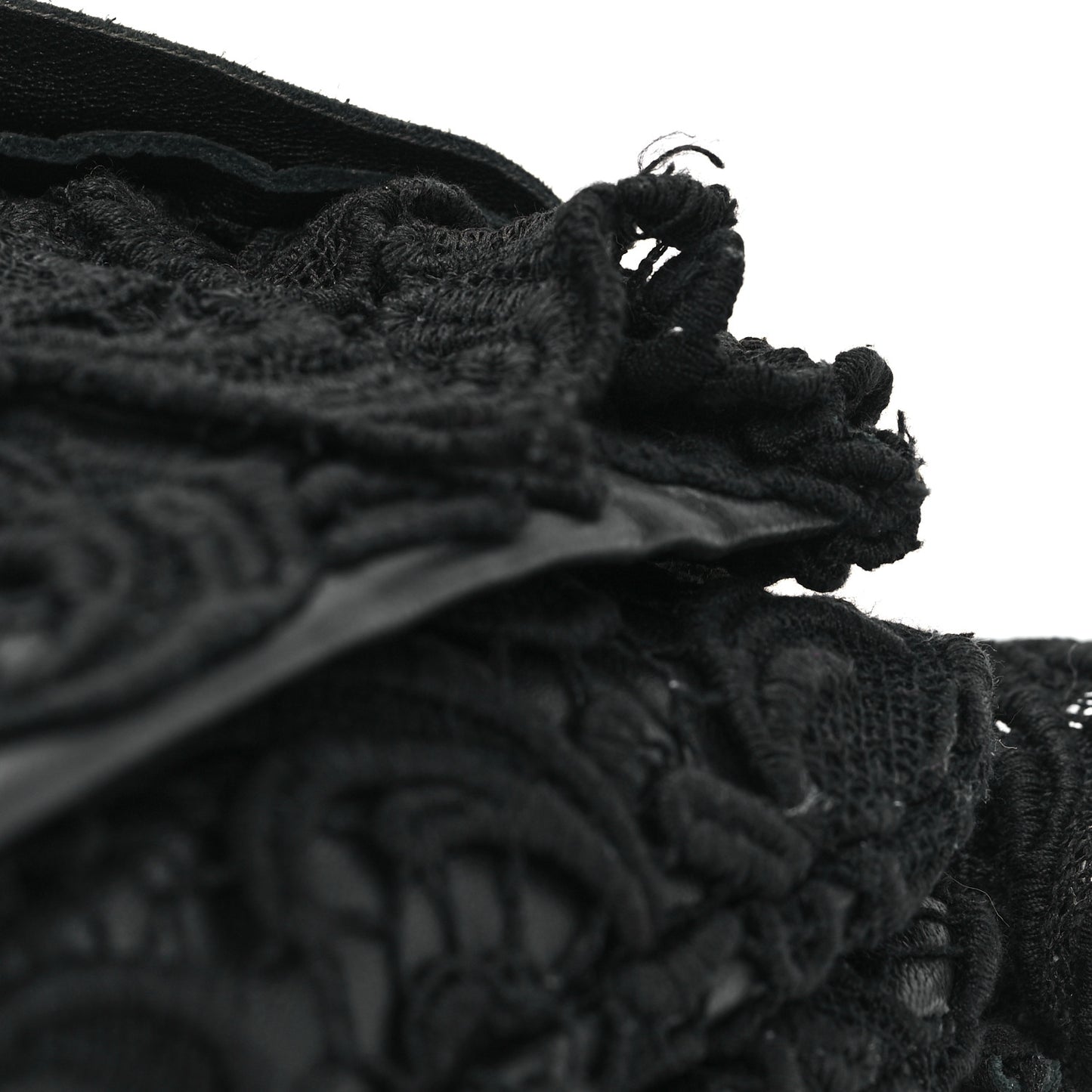 Lace Pizzo S Baguette Black