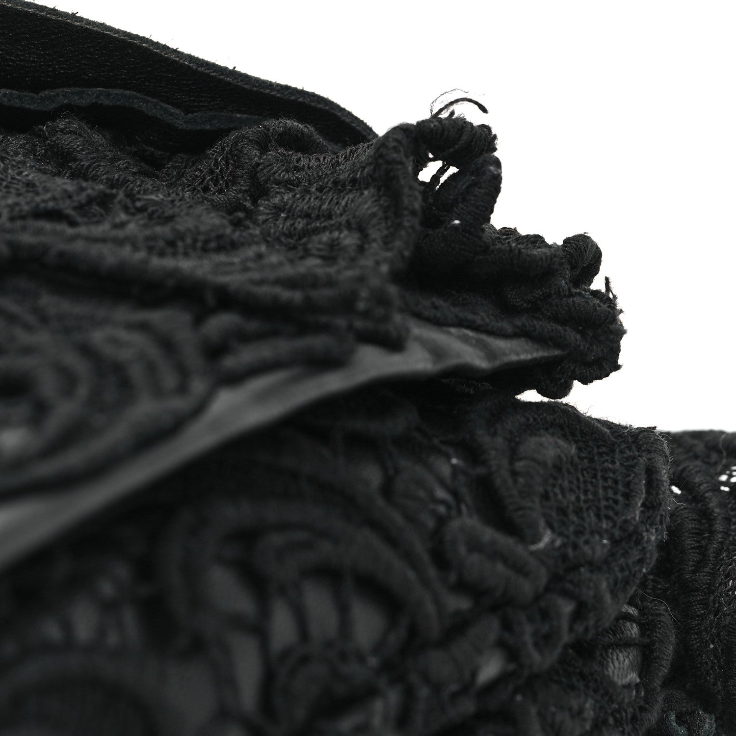 Prada Lace Pizzo S Baguette Black 12 of 13