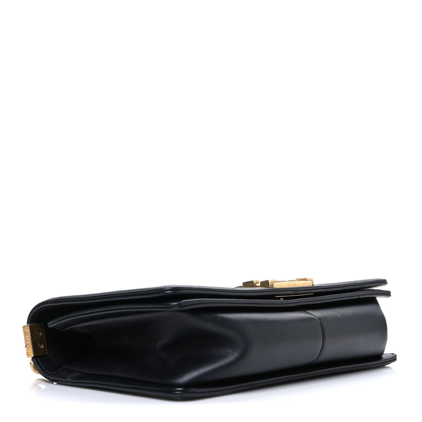 Lambskin Quilted Medium Boy Flap Black