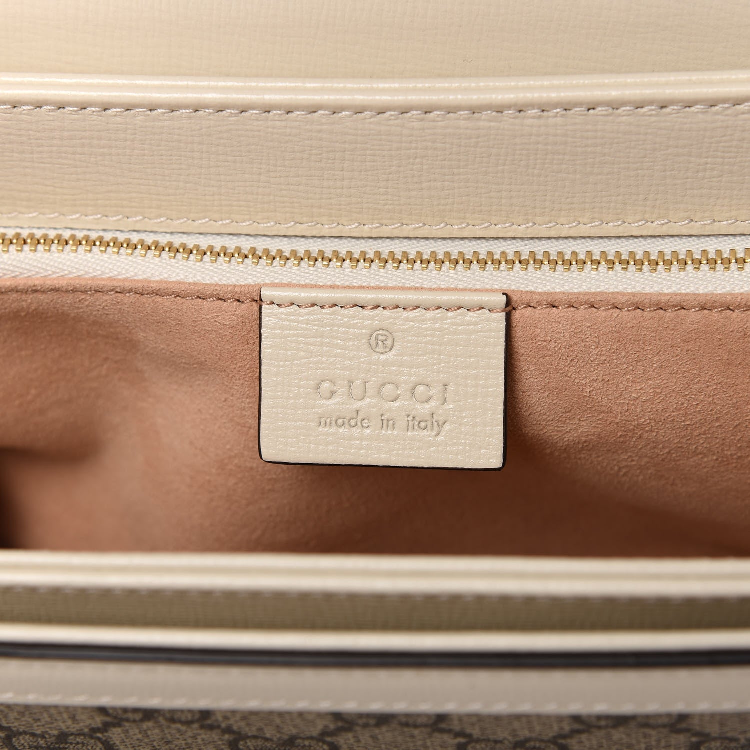Gucci GG Supreme Monogram Horsebit 1955 Shoulder Bag Beige Mystic White 8 of 11