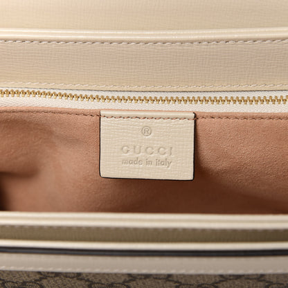 Gucci GG Supreme Monogram Horsebit 1955 Shoulder Bag Beige Mystic White 8 of 11