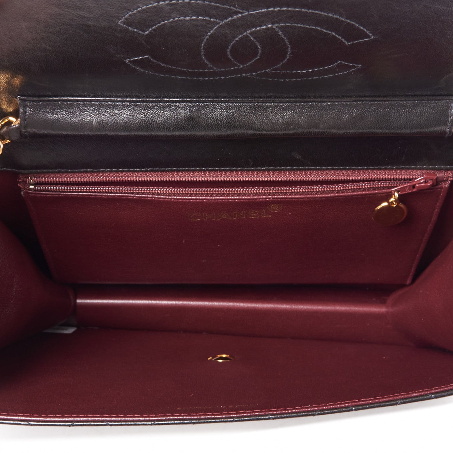 Chanel Lambskin Quilted Medium Single Flap Black 8 of 9