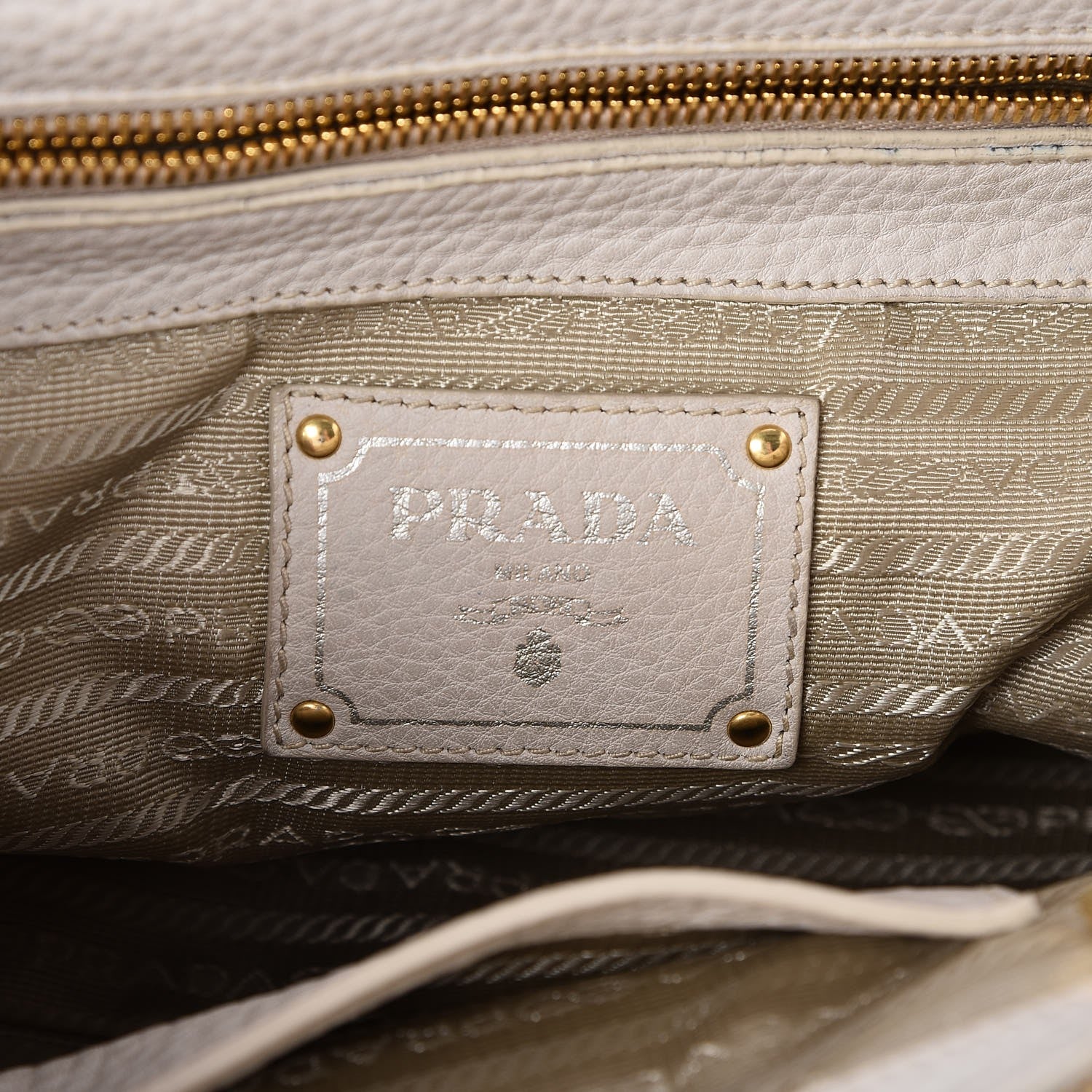 Prada Vitello Daino Shopping Tote Talco 7 of 9