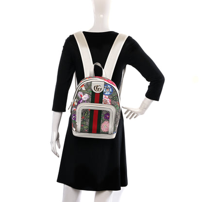 Gucci GG Supreme Monogram Flora Web Small Ophidia Day Backpack White 3 of 9