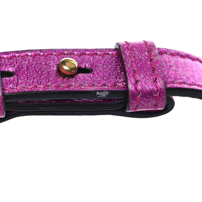 Gucci Laminated Nappa Matelasse Small GG Marmont Chain Shoulder Bag Fuxia Rosso Rosa 11 of 12