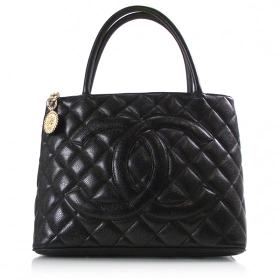Chanel Caviar Medallion Tote Black 1 of 11