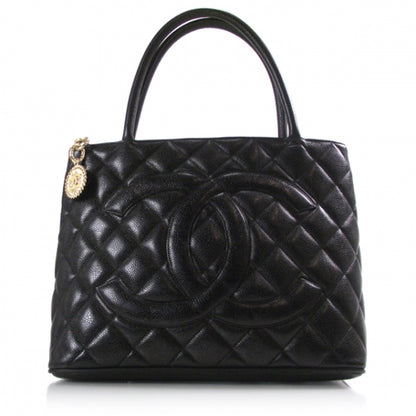 Chanel Caviar Medallion Tote Black 1 of 11