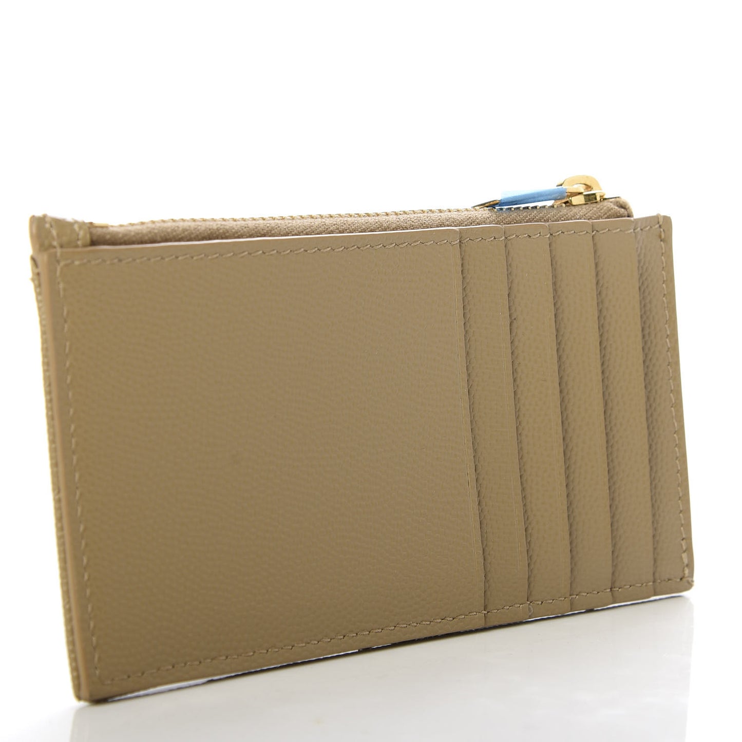 Monogram Grain de Poudre 5 Fragments Zip Pouch Card Holder Dark Latte
