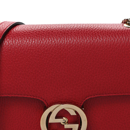 Gucci Dollar Calfskin Small Interlocking G Shoulder Bag Red 8 of 11