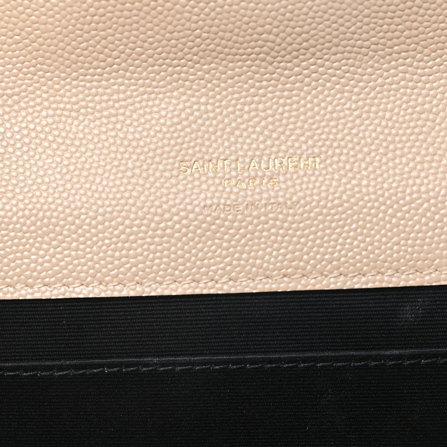 Grain De Poudre Matelasse Chevron Monogram Envelope Clutch Dark Beige