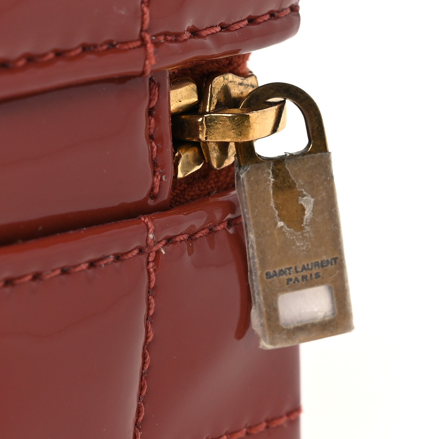 Saint Laurent Patent Calfskin Cassandre Matelasse Carre Mini Cube On Chain Mild Rose 8 of 9