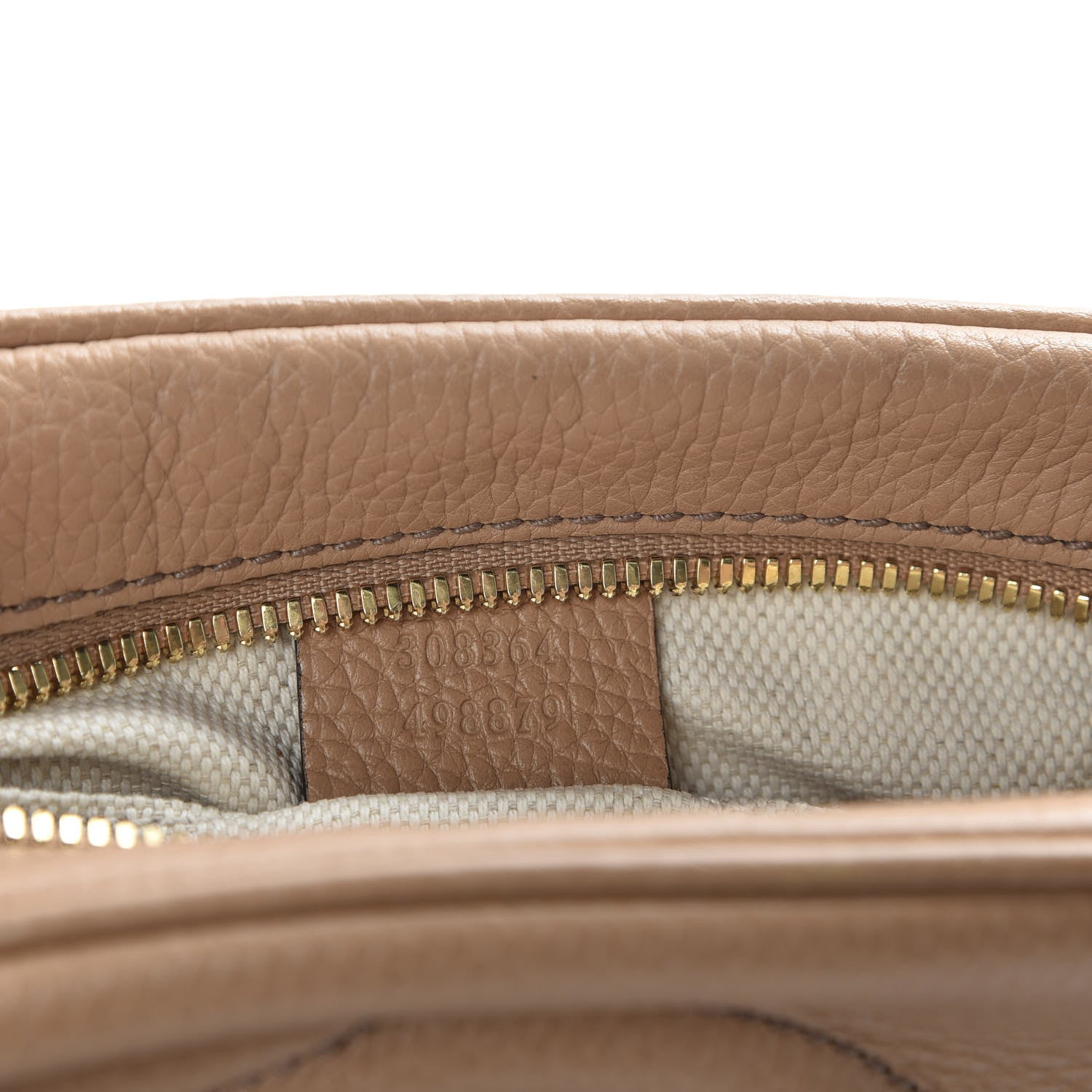 Gucci Pebbled Calfskin Small Soho Disco Bag Camelia 7 of 11