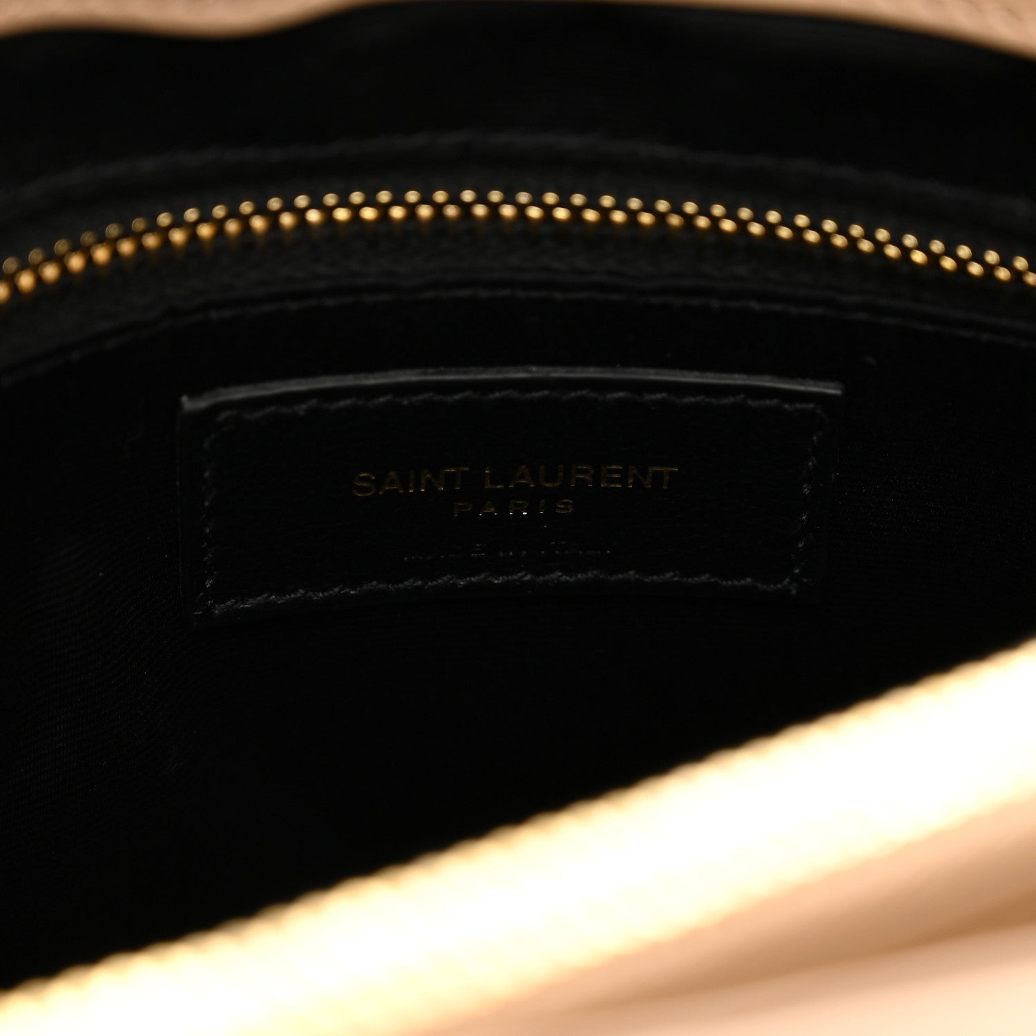 Saint Laurent Calfskin Y Quilted Monogram Medium Loulou Chain Satchel Dark Beige 7 of 10