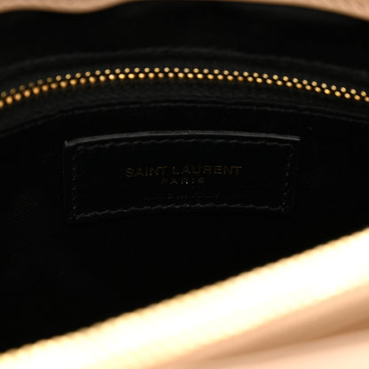 Saint Laurent Calfskin Y Quilted Monogram Medium Loulou Chain Satchel Dark Beige 7 of 10