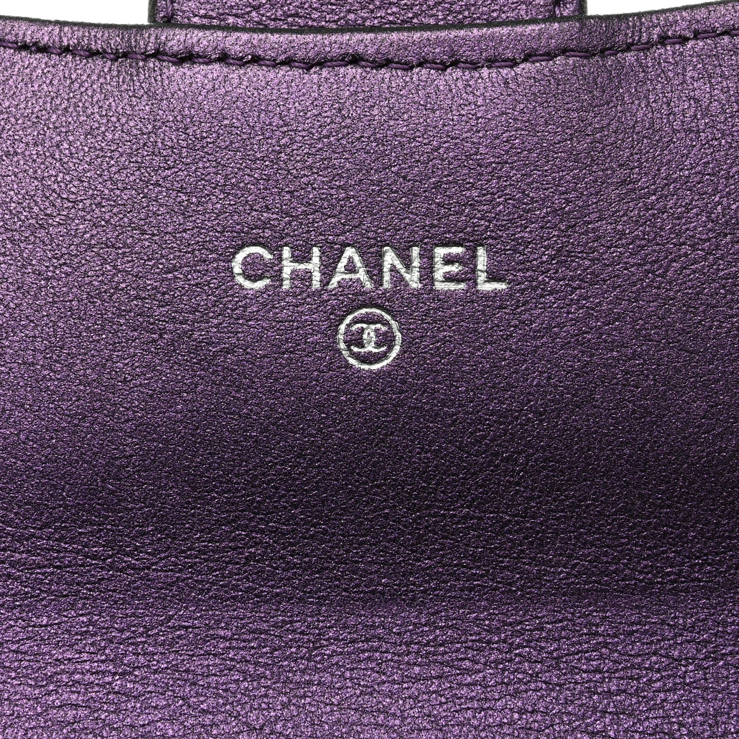 Chanel Iridescent Lambskin Quilted Large Gusset Flap Wallet Purple 5 of 16