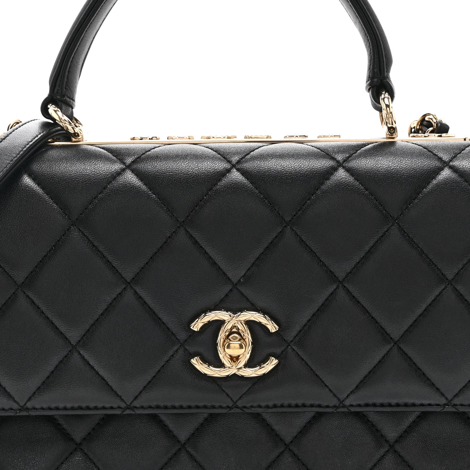 Chanel Lambskin Quilted Medium Trendy CC Flap Dual Handle Bag Black 8 of 10