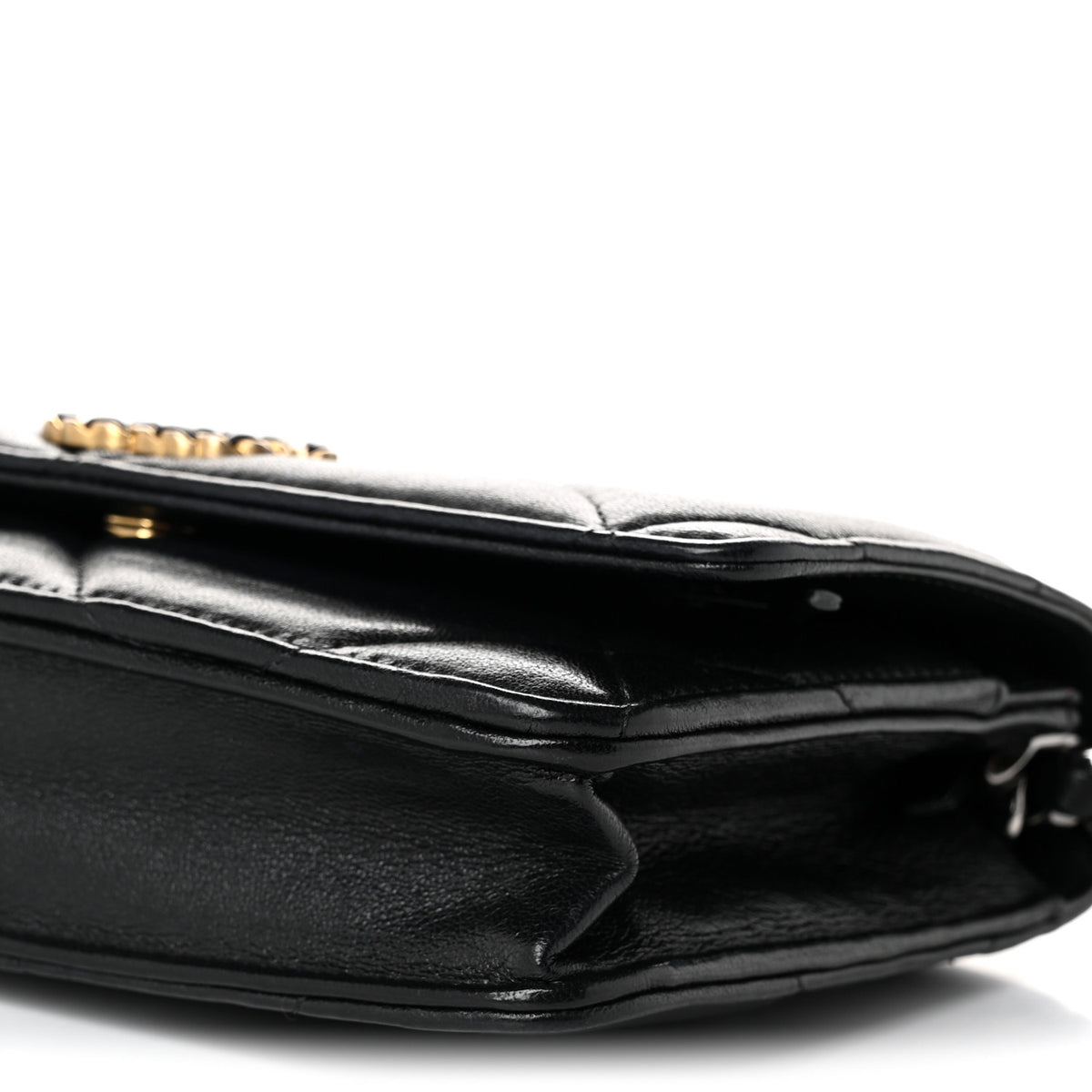 Chanel Goatskin Quilted Chanel 19 Wallet On Chain WOC Black 10 of 10