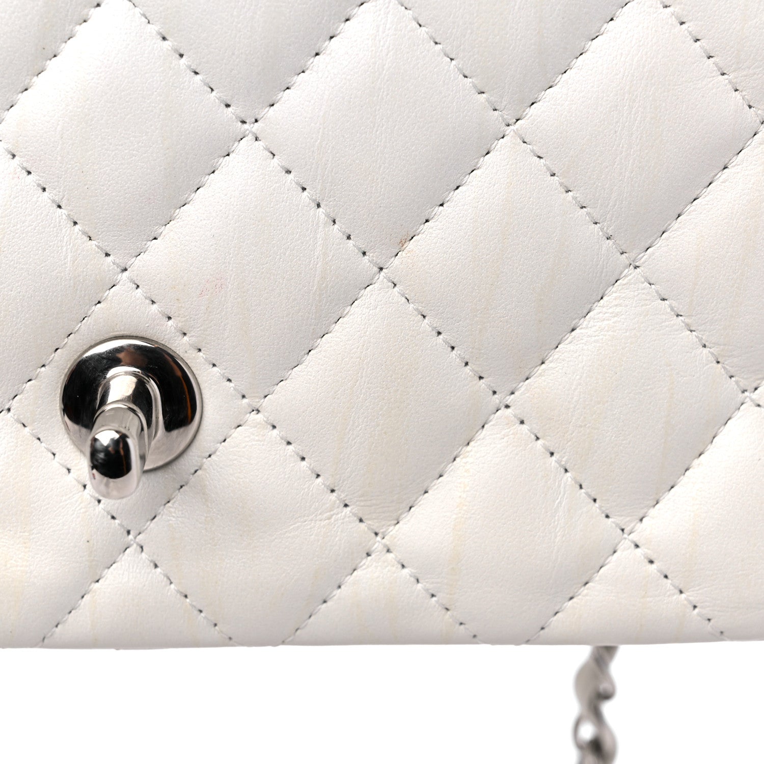 Chanel Calfskin Quilted Mini Rectangular Flap White 13 of 13