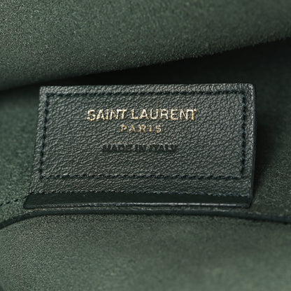 Saint Laurent Calfskin Large Shopping Tote Dark Green 7 of 11