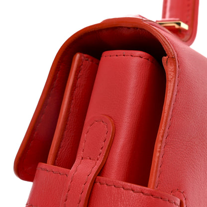 Delvaux Calfskin MM Tempete Satchel Coral 12 of 13