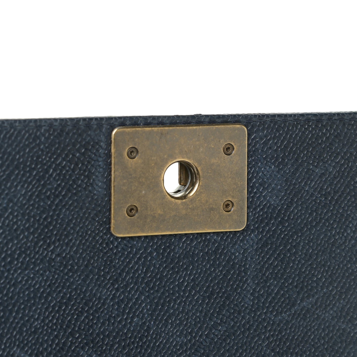 Caviar Quilted Large Boy Flap Blue