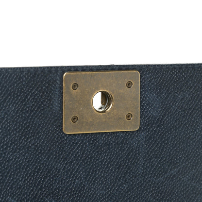 Chanel Caviar Quilted Large Boy Flap Blue 14 of 20