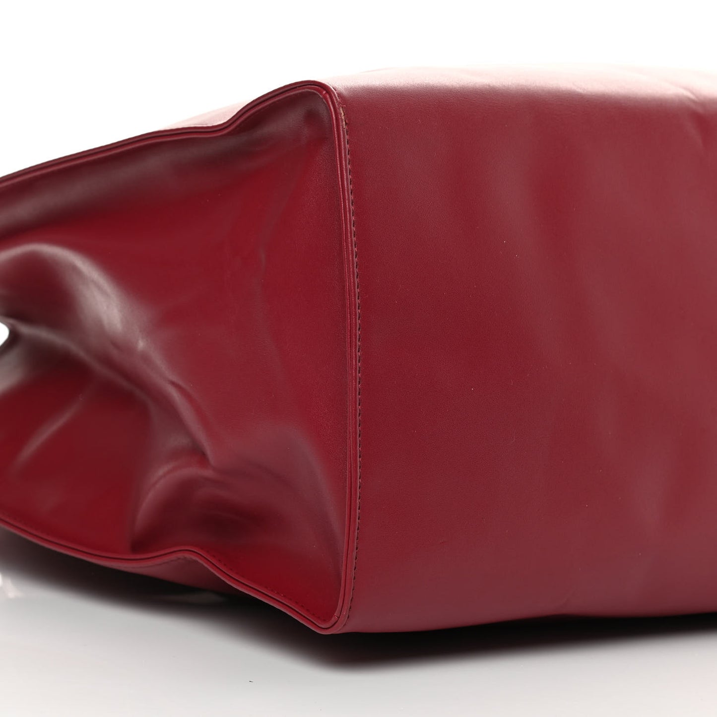 Vegan Leather Large Shopping Bag Oxblood