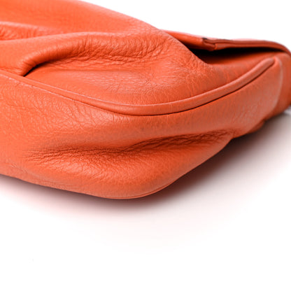 Fendi Vitello Flamingo Fendista Pouchette Crossbody Arancio 10 of 16