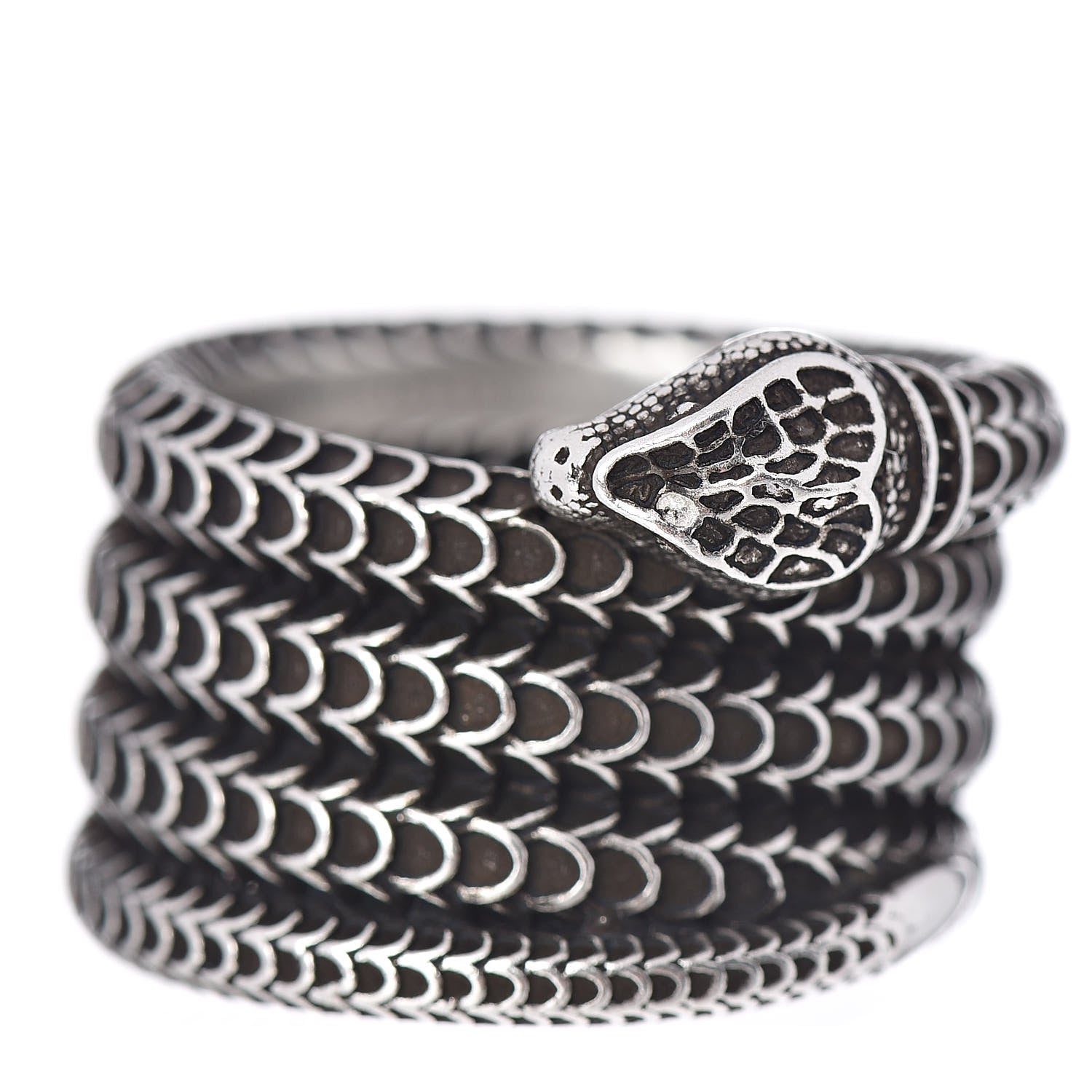 Gucci Sterling Silver Garden Snake Wrap Ring 62 10 1 of 6