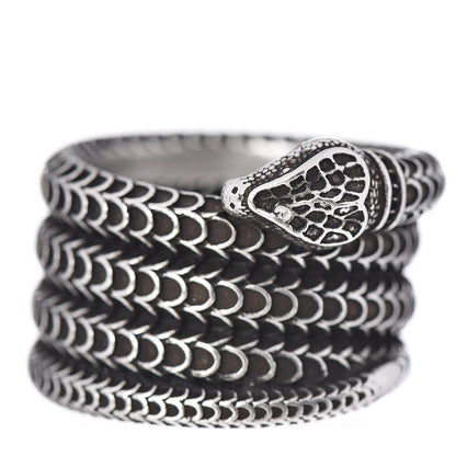 Gucci Sterling Silver Garden Snake Wrap Ring 62 10 1 of 6