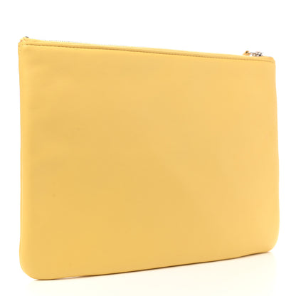 Chanel Lambskin Medium Cuba Car Cosmetic Case Yellow 3 of 7