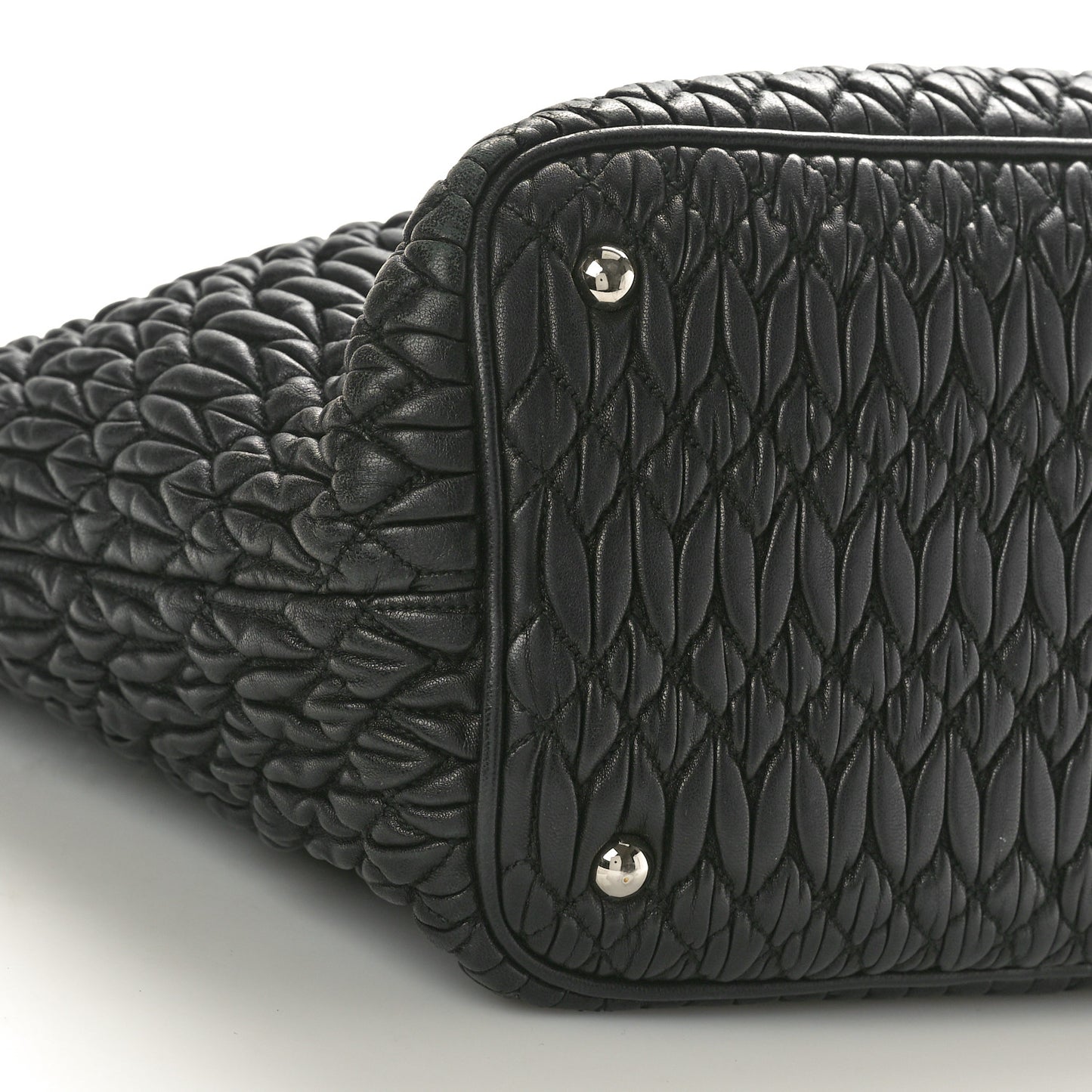 Nappa Matelasse Swarovski Crystal Tote Black