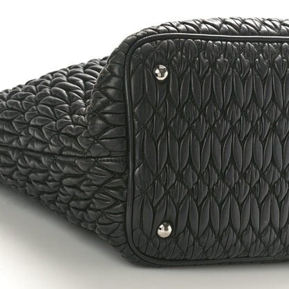 Miu Miu Nappa Matelasse Swarovski Crystal Tote Black 8 of 12