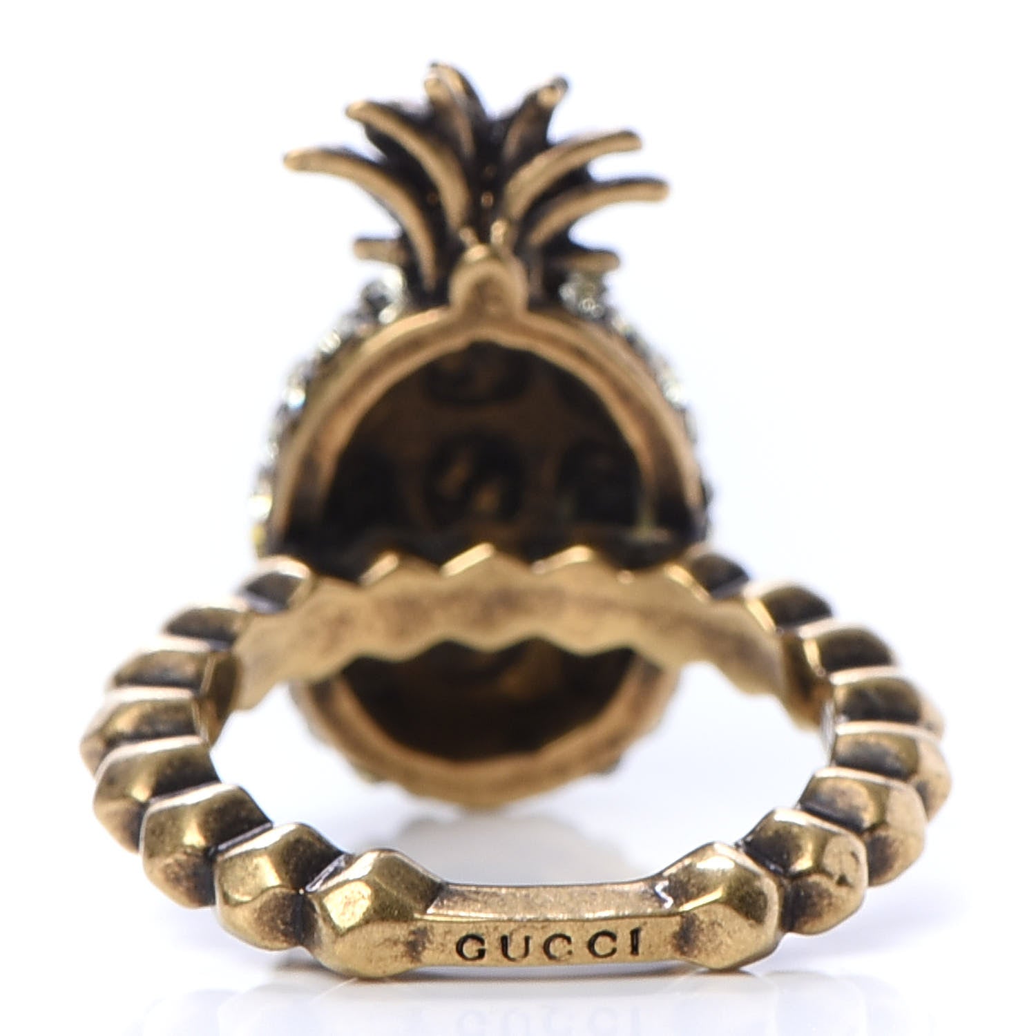 Gucci Crystal Pineapple Motif Ring M 3 of 7