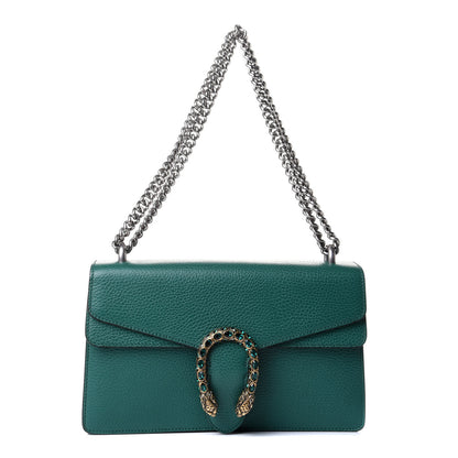 Gucci Pebbled Calfskin Small Dionysus Shoulder Bag Emerald 1 of 4
