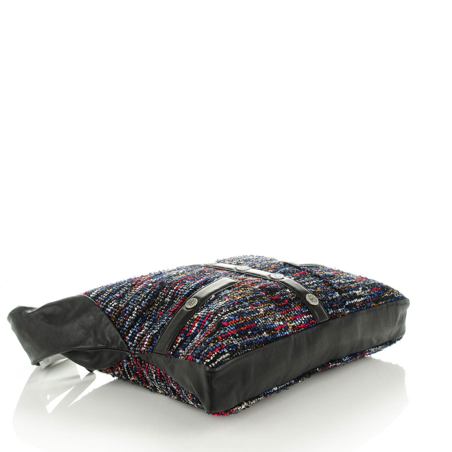 Tweed Lambskin Large Girl Bag Multicolor Black
