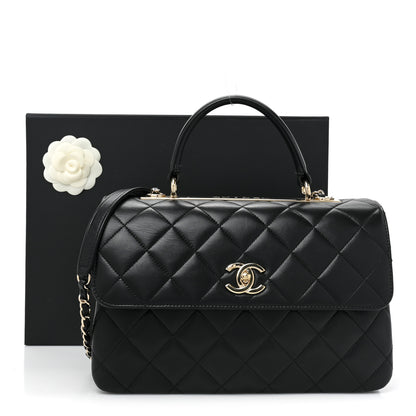 Chanel Lambskin Quilted Medium Trendy CC Flap Dual Handle Bag Black 15 of 15