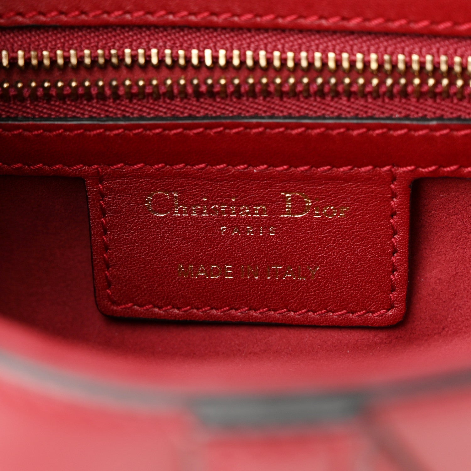 Christian Dior Calfskin Saddle Bag Scarlet 6 of 12