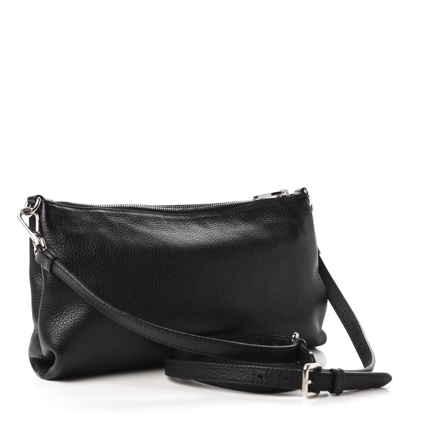 Vitello Daino Crossbody Bag Black