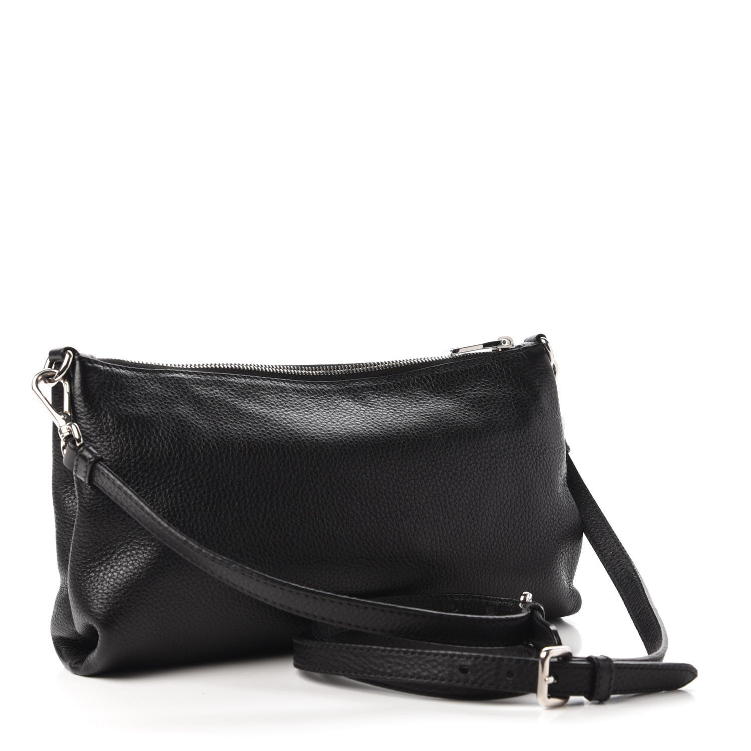 Prada Vitello Daino Crossbody Bag Black 3 of 9