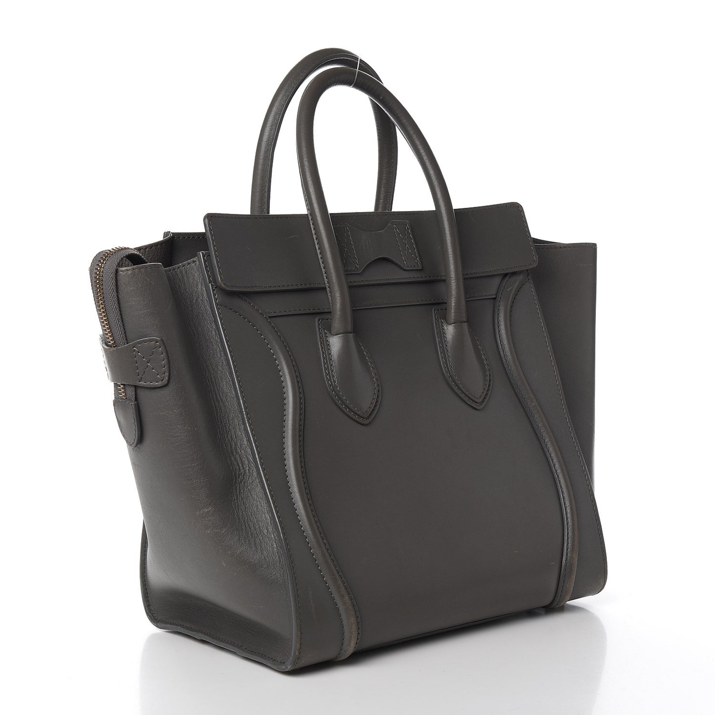 Smooth Calfskin Mini Luggage Smoke