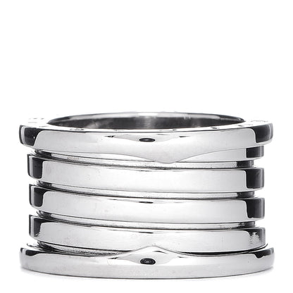Bulgari 18K White Gold B.Zero1 Five-Band XX Anniversary Ring 55 7.25 3 of 5