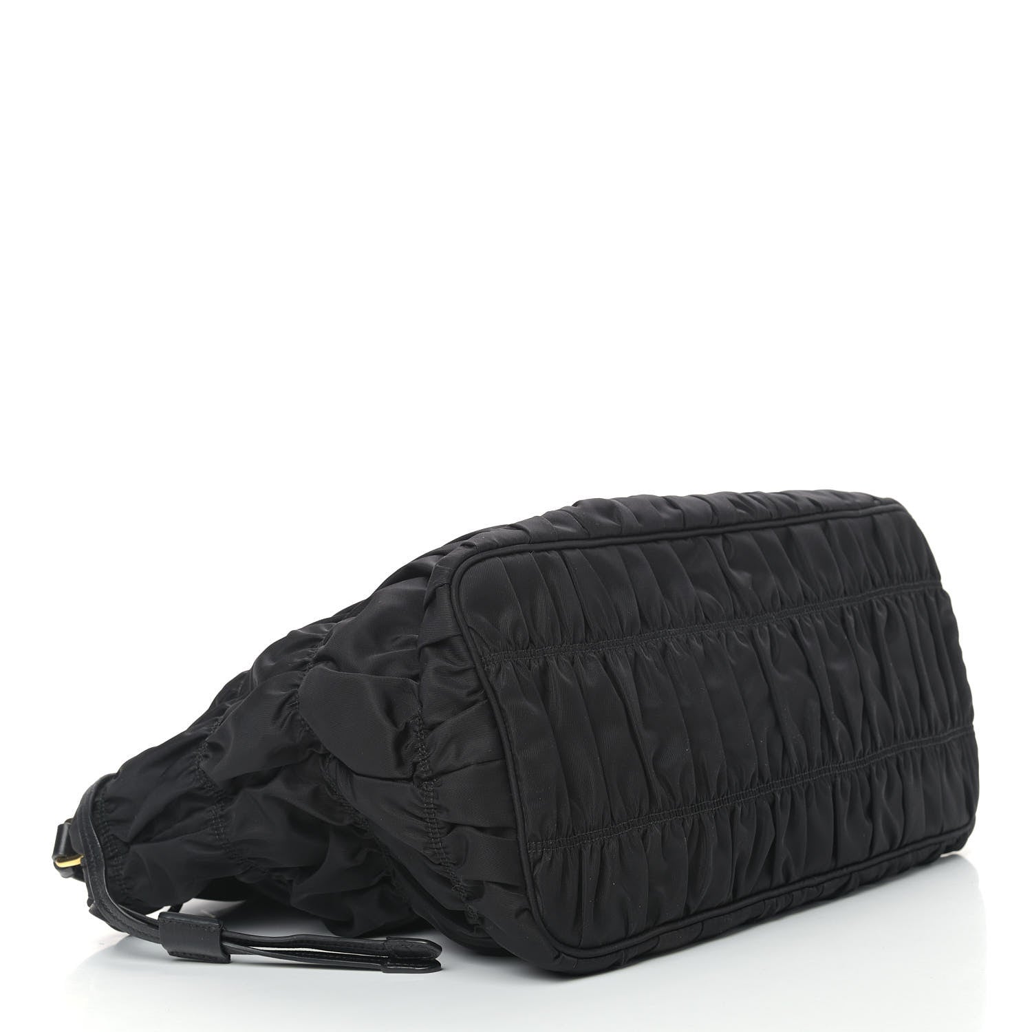 Prada Tessuto Nylon Gaufre Drawstring Tote Black 4 of 11